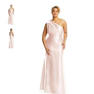 Alfred Sung one shoulder dress in Blush sz 4